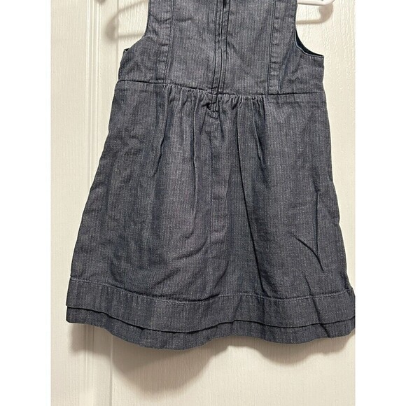 Matilda Jane Chambray Dress Girls You & Me Blue Lined Jumper Toddler Size 2 - Picture 11 of 14